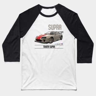 Supra Time Attack White Stripe Baseball T-Shirt